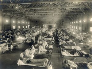 1200px-Emergency_hospital_during_Influenza_epidemic,_Camp_Funston,_Kansas_-_NCP_1603