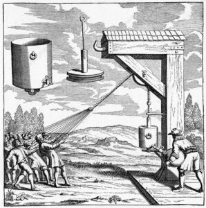 17th Century vacuum experiment, artwork