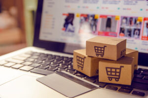 Shopping online concept - Shopping service on The online web. wi